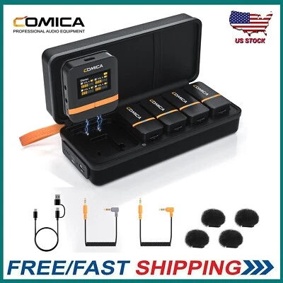 Micrófono Lavalier Inalámbrico Comica Vimo Q 4 Canales para Teléfono Grabación de Video Foto 1 de 4