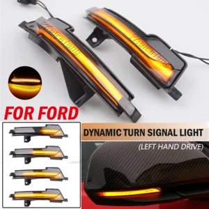 LHD Rear Mirror LED Dynamic Turn Signal Light For Ford Mustang S550 2015-2022 - Foto 1 di 13