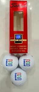 Enron Corporation Logo 1 Sleeve 3 Golf Balls Titleist DT Houston Energy Scandal - Picture 1 of 2