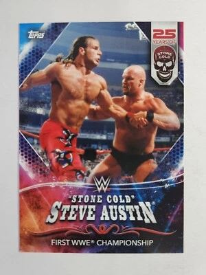 2021 Topps Superstars WWE 〜 #184 25 YEARS OF STONE COLD STEVE AUSTIN - Image 1 of 2