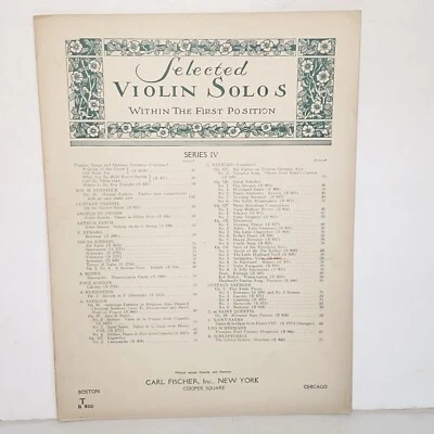 Antique 1914 Spring Time First Position Violin Sheet Music by Gustav Saenger - Image 1 of 4