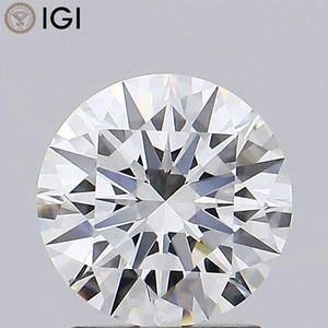 ROUND Shape 1.60 Carat CVD Lab Grown Diamond IGI Certified F Color VVS2 Clarity - Picture 1 of 9