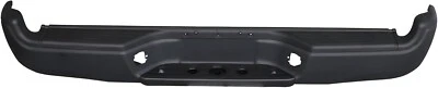 Rear Black Step Bumper Kit with Pads Brackets and Bolts Compatible - Image 1 of 4