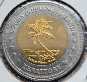 Super RARE BU 2004 Cocos (Keeling) Islands 5 Dollars Bi-metallic Coin-5K Minted! - Picture 1 of 2