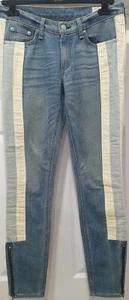 RAG & BONE Pale Blue Cotton Blend Stripe Slim Fit Jeans Trousers Pants Sz:27 - Picture 1 of 11