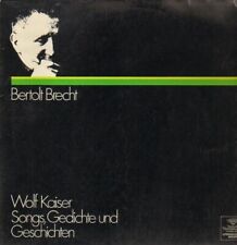 LP Wolf Kaiser Songs, Gedichte Und Geschichten Von Bertolt Brecht Deutsche Gr