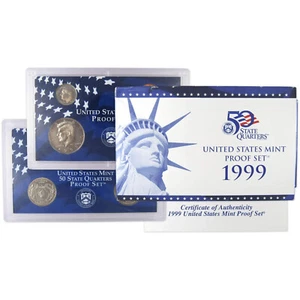 1999 United States Mint Clad PROOF set  ORIGINAL as ISSUED FREE SHIPPING - Picture 1 of 5