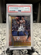🔥1996-97 Bowman's Best Rookies Allen Iverson #R1 PSA 10 GEM MT Rookie RC Rare🔥