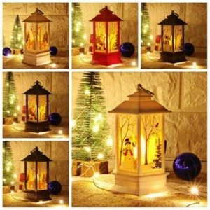 Lámpara de mesa con luz LED de Navidad adorno decoración linterna de Papá Noel Navidad - Imagen 1 de 16