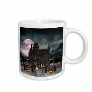 3dRose A Halloween haunted house in the night with ghosts and creatures Mug - Picture 1 of 14