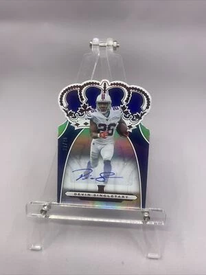 2019 Crown Royale Devin Singletary Auto 37/75 Rookie Buffalo Bills SSP RC - Image 1 of 4