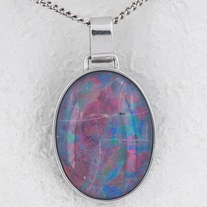 29 mm - Vintage Opal-Triplette Weißgold 585/14K Anhänger - Picture 1 of 7