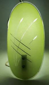 Wandlampe 50ger-60ger Jahre grün mit Seilzugschalter