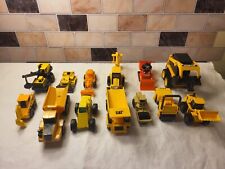 Lot Of 13 Diecast & Plastic Construction Equipment Vehicles Clean Good Cond