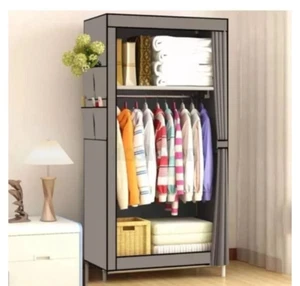 Armadio Guardaroba Tessuto Appendiabiti Acciaio Smontabile Abiti 1 ANTE - Imagen 1 de 6