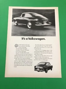 1965 1966 VOLKSWAGEN 1600 FASTBACK VINTAGE ORIGINAL PRINT AD ADVERTISEMENT - Picture 1 of 1