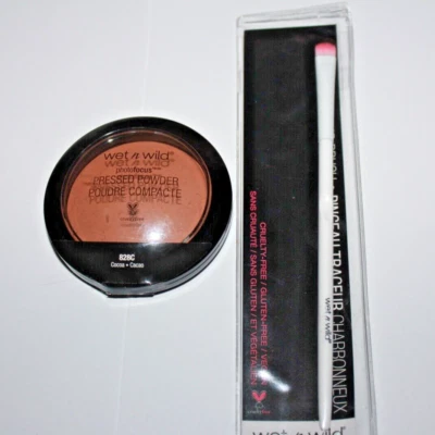 Wet n Wild Photofocus Pressed Powder 828C Cocoa Sealed + Brush - Image 1 of 2
