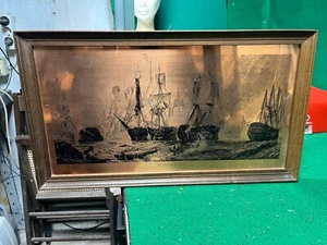 Etchmaster Original Alresford acquaforte su rame incisione battaglia trafalgar - Foto 1 di 11
