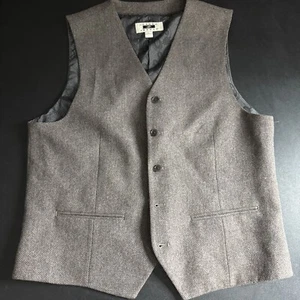 Chaleco Joseph Abboud L Hombre Espiga Marrón Lana Formal - Imagen 1 de 5