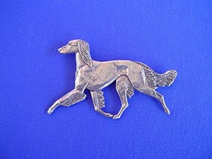Alfiler Saluki TROTE #15B Peltre Lebre Lebre Perro Joyería de Cindy A. Conter - Imagen 1 de 1