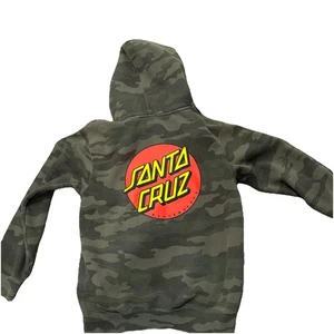 Mens Original Santa Cruz Camo Hoodie Size S Skateboard Street Wear Pullover Rare - Picture 1 of 4