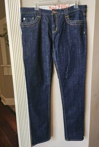 Pepe Jeans London Mens Size 34 Embroidered Dark Blue Jeans 34/32 PEPE JEANS  - Picture 1 of 12