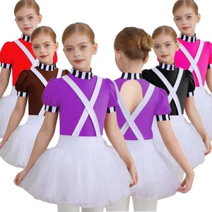 Girls Skirt Puffy Dress Renaissance Costume Birthday Mock Neck Skating Clothes - Picture 1 of 71