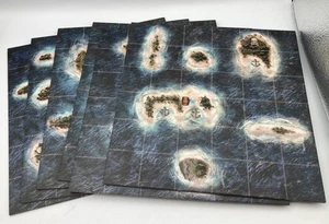 PLUNDER A Pirate's Life Board Game Replacement Parts/Pieces 6 MAP BOARD TILES - Picture 1 of 6