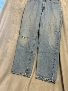 VTG Levis 560 Orange Tab Jeans Mens 34x32 fits 32x32 Loose Tapered light wash* - Picture 1 of 20