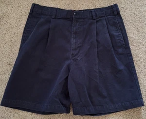 Pantalones Cortos Chaps Ralph Lauren De Colección Para Hombre Azul Marino Plisados Delanteros Talla 36 - Imagen 1 de 7