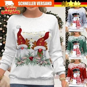 Weihnachten Pullover Weihnachtsbaum Sweatshirt Damen Jumper Tshirt Tops! - Bild 1 von 16