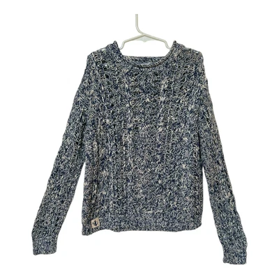 Polo Ralph Lauren Kids Pullover Sweater Small 7 Blue Cream Cotton Open Knit - Image 1 of 4