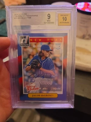 2014 Jacob Degrom Donruss Rookie Auto Bgs O Pop 6 None Higher! - Image 1 of 4