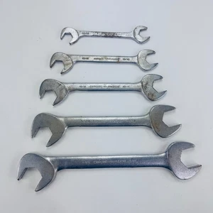 Chrome Vanadium Wrenches (Lot of 5) Open/Closed End Polish Angle 12" FREE SHIP - Picture 1 of 6