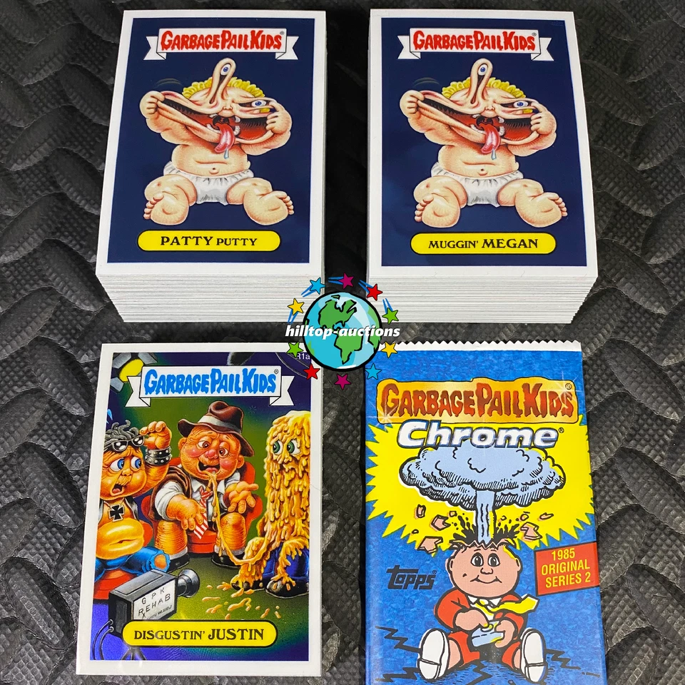 GARBAGE PAIL KIDS CHROME 2 COMPLETE 110-CARD BASE SET +WRAPPER 2014 2ND SERIES - Image 1 of 1