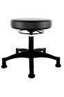 Table Height Adjustable Round Stool Heavy Duty Spa Medical Lab Black  (Glide)