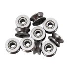 10x U624ZZ UGroove Bearing Guide Pulley For Rail Track Linear Motion System