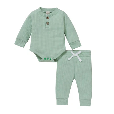 Bebé Recién Nacido Niños Caballeros Trajes Mameluco Mono Pantalones Conjunto Ropa 0-24 Meses Foto 1 de 4