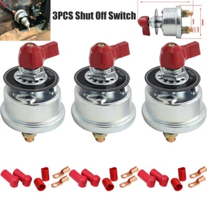 3PCS Master Battery Quick Disconnect Power Cut Shut Off Switch Heavy Duty 12V US - Picture 1 of 12