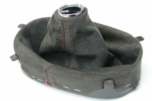 2005-2013 C6 Chevy Corvette Black Suede Shift Boot w/ Red Stitching 20984012 - Picture 1 of 2