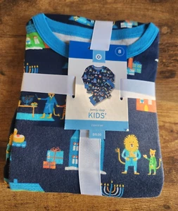 Hannukah Pajama Set - Pajamas for Kids - Lions - Size 8 - Picture 1 of 3