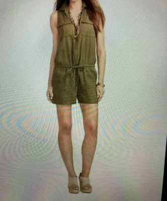 Lauren Ralph Lauren оливковый грузовой комбинезон комбинезон льняная смесь размер 12 новый с Ярлыками $150 - Изображение 1 из 4