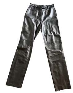 Lafayette New York 148 100% Soft Leather Pants 6 Hight Waisted black- $2450- M - Picture 1 of 7