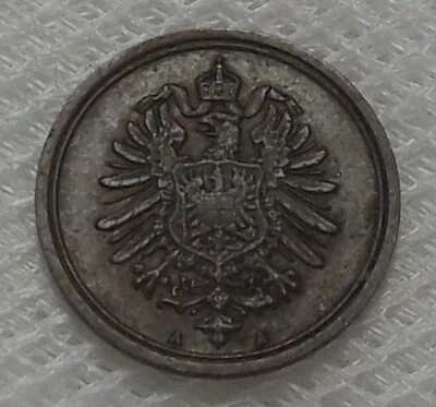 1887 A GERMANY 1 PFENNIG COPPER COIN XF - Image 1 of 2