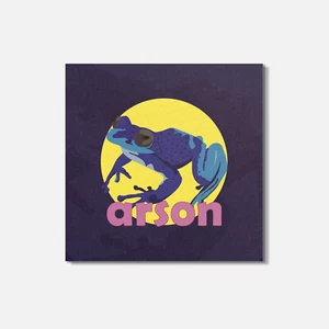 Posavasos cuadrados de madera Arson Frog de 4"" X 4"" - Imagen 1 de 3