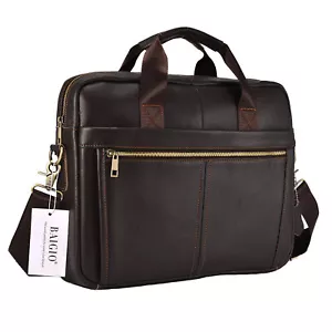 Herrentasche Arbeitstasche Umhängetasche Leder Business Aktentasche Laptoptasche - Bild 1 von 23