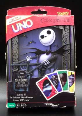 2010 UNO Tim Burton's "The Nightmare Before Christmas" Collector's Tin Card Game - Image 1 of 4