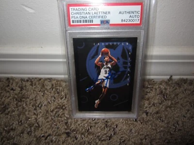 Christian Laettner Timberwolves signed PSA DNA card - Image 1 of 3