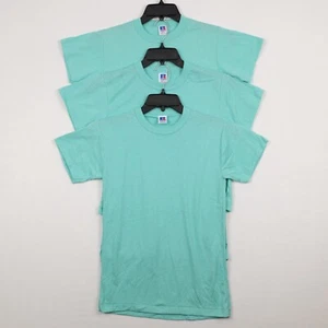 VINTAGE Russell Athletic Youth L Ice Green T-Shirts - Lot of 3 - Picture 1 of 6