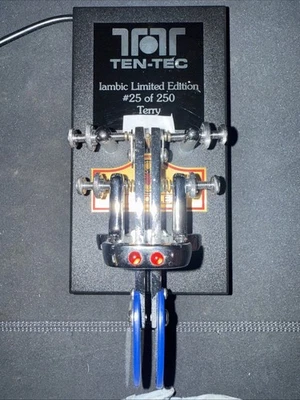 Ten-Tec Limited Edition Iambic Key Nice Vibroplex Bug Frame Only 250 Made W Box - Image 1 of 4